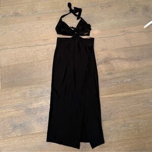 Princess Polly Black Halter Dress